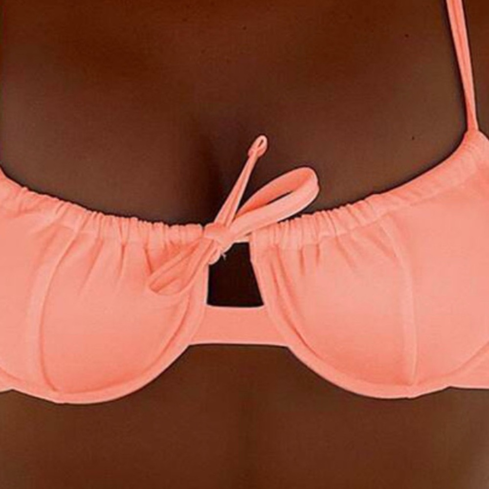 SHEIN Coral Bikini Top